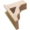 Ekena Millwork 8-in W x 18-in D x 22-in H Funston Block Rough Cedar Woodgrain TimberThane Outlooker, Primed Tan OUTUR080X18X22FST44RCPR - alternate 3